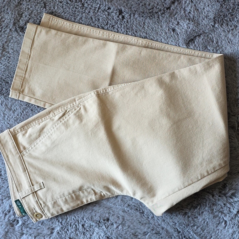 Lauren Hold You In stretch tan chino Straight Trouser pants size 8